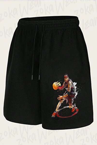 ZOKAWEAR Unisex Allen Iverson V2 Design Printed Shorts