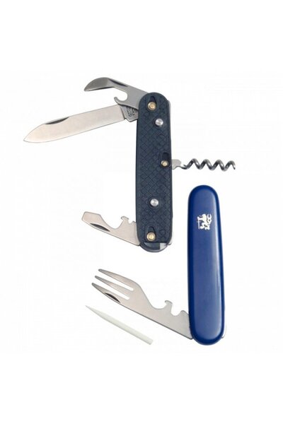 OEM Set 2 cutite multifunctionale, Mikov, Otel, Argintiu/Albastru