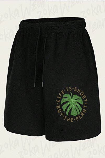 ZOKAWEAR Unisex Life Is Short Buy the Plant Design Printed Shorts