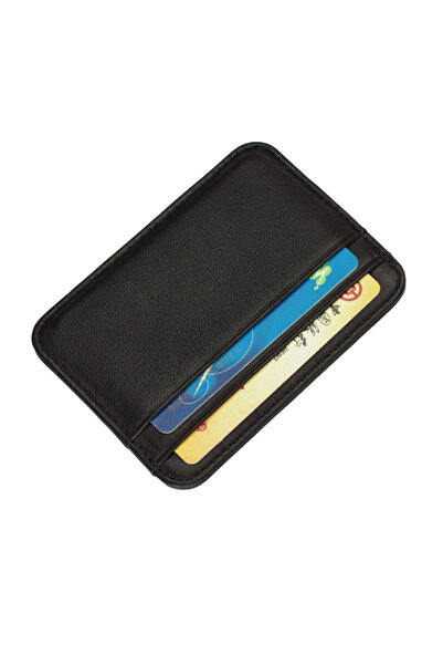 Choice black Genuine Leather Card Holder Slim Business Card id Holder Case Th...