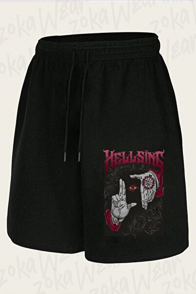 ZOKAWEAR Unisex Hellsing tamne gotičke umetničke šortseve sa printom