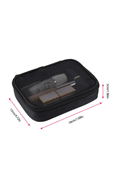 choice2 M Women Fashion Makeup Bag Women Solid Color Zipper Cosmetic Bag Mesh...
