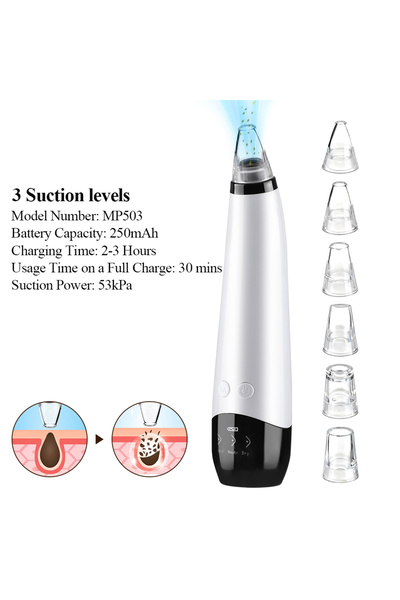 choice2 Type 2 - 3 Suction Blackhead Remover Facial Pore Cleaner 3 Suction Po...