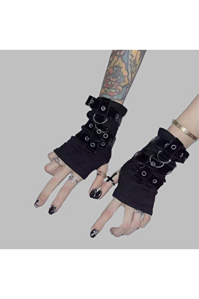 Choice1 One Size Style 4 1 Pair of Y2K Personalized Buckle Punk Style Fingerl...
