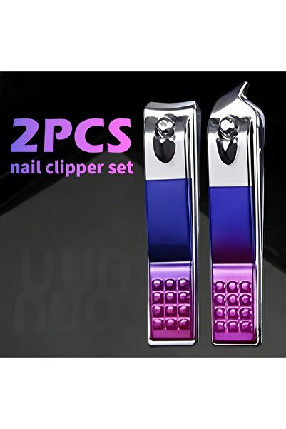 Choice Colorful 2-piece Set Set of 2 Vibrant Nail Cutters Precision Edge Fing...