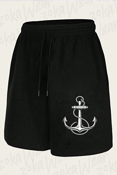 ZOKAWEAR Unisex Sailor Anchor Design Printed Shorts