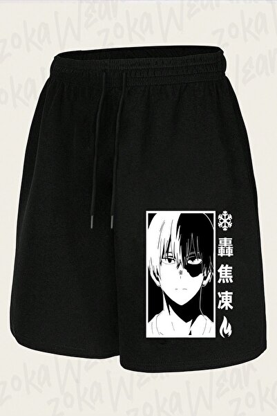 ZOKAWEAR شورت مطبوع بتصميم My Hero Academia Shoto Todoroki2 للجنسين