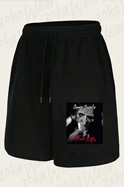 ZOKAWEAR Unisex Σορτς με στάμπα σε βαθύ μωβ χρώμα
