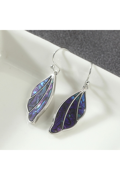 Choice A852-1 Trend Purple Resin Simulation Wings Butterfly Long Drop Earring...