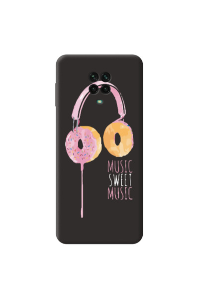 Other Xiaomi Redmi Note 9 Pro Donut earphone Black Colored Silicone TPU Θήκη