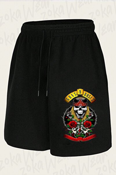 ZOKAWEAR شورت مطبوع بتصميم Guns N Roses v13 للجنسين