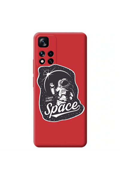 Other Xiaomi Redmi Note 11 Pro 5G I need more spacee Red Colored Silicone TPU...