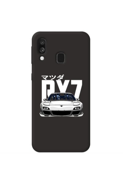 Other Samsung A40 Car Rx7 Black Colored Silicone TPU Θήκη