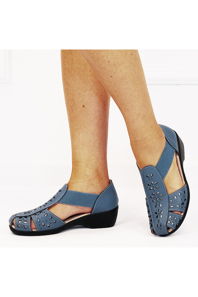 SOFILINE Sandale din denim albastru, din piele, Ozana M5