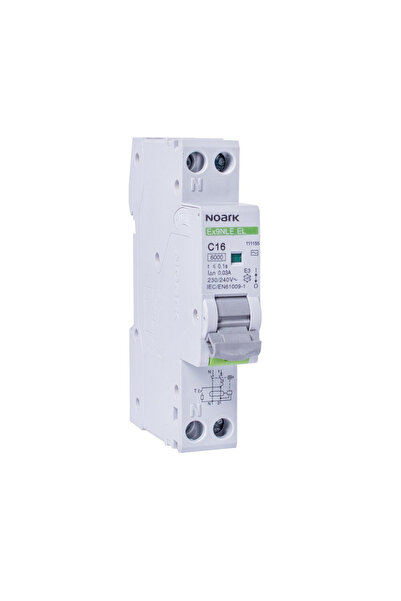 NOARK RCBO в един модул Ex9NLE EL 1PN C10 30mA EU, 111154, Noark, Диференциал...