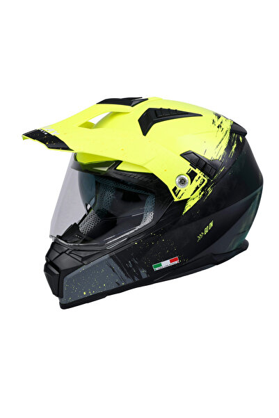 Sway SW X60 SAND Yellow Black Cross Kask