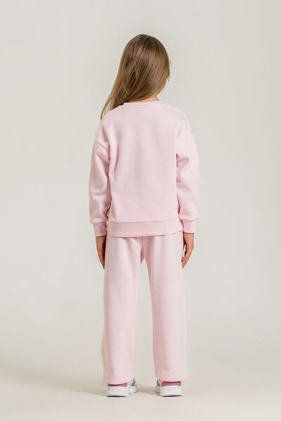 U.S. Polo Assn. Girl's Printed Pink Long Sleeve Tracksuit Set Us2707-C-V1