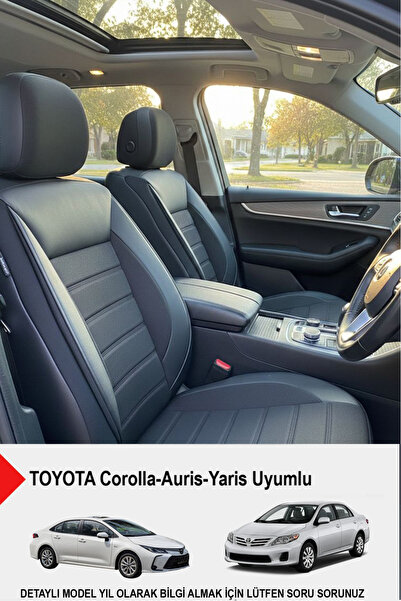 GM-DESIGN غطاء مقعد السيارة من قماش سبيد سيريز - (متوافق مع تويوتا كورولا-أور...