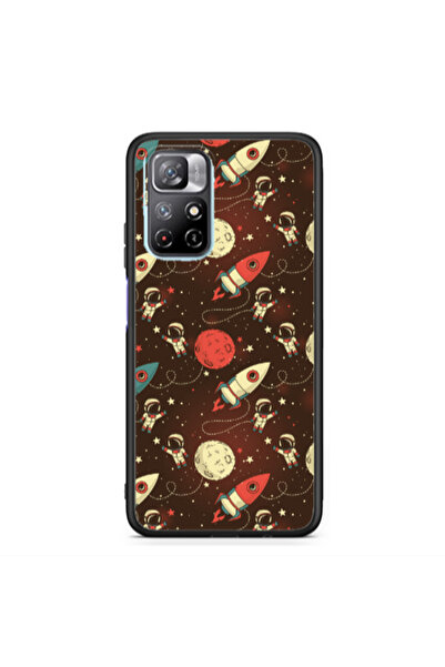 Other Xiaomi Poco M4 Pro 5G Stars and astronaut Black Glossy Θήκη