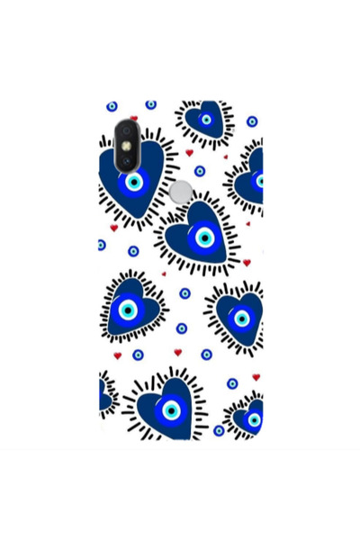 Other Xiaomi Redmi S2 Heart evil eye beads Transparent Silicone TPU Θήκη