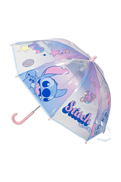 OEM Παιδική ομπρέλα με καμπυλωτή λαβή, σχέδιο Stitch, διαμέτρου 71 εκ., μπλε