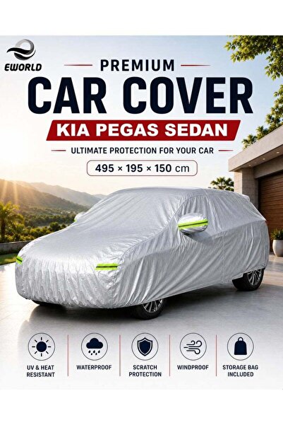 zeetwo Waterproof UV Resistant Full Car Cover for Kia Pegas - All Weather Dus...