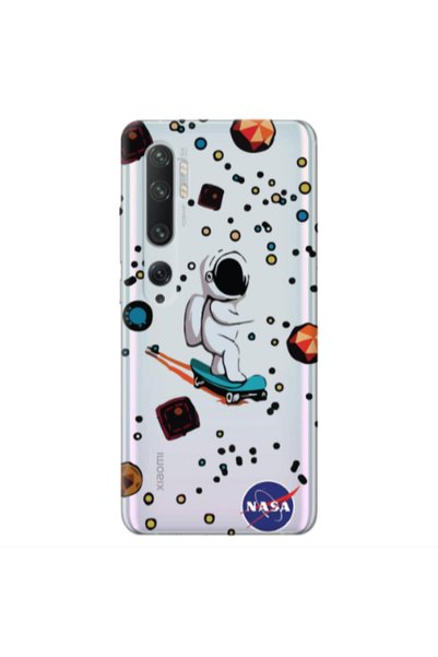 Other Xiaomi Mi Note 10 Astronaut with skateboard Transparent Silicone TPU Θήκη