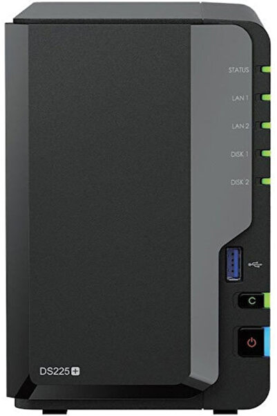 SYNOLOGY DiskStation DS225+ NAS Tower με 2 υποδοχές για HDD/SSD και 2 θύρες E...