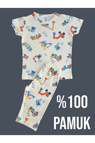 Çamaşır Bahçesi 100% Cotton Kids Capri Set # Printed Children's Capri Set # S...