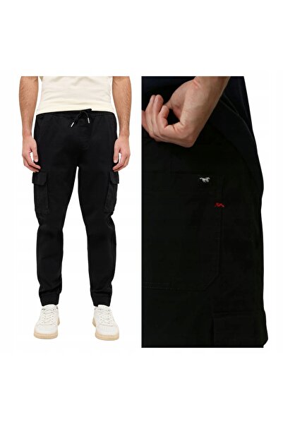 Mustang Blugi Barbati, Paris Jogger Cargo, Marime W32-L32, Negru, Regular Fit...