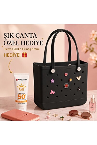 VELLİNE Women's Beach Bag – Perforated Eva Material – Water Resistant – Sunsc...