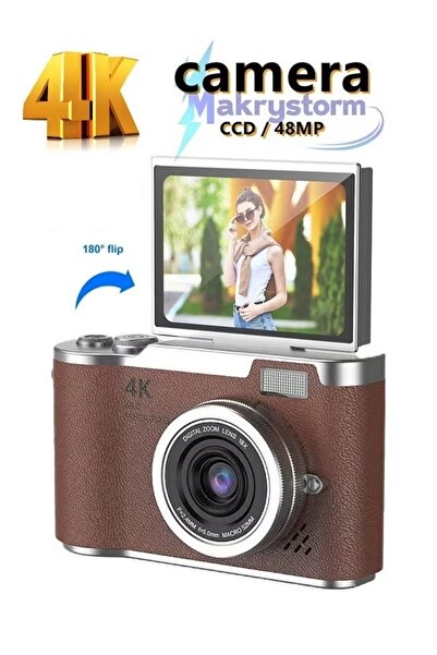 Generic كاميرا رقمية محمولة للطلاب بدقة 48 ميجابكسل وتكبير رقمي CCD بدقة 4K و...
