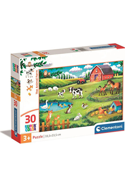 CLEMENTONI Puzzle pentru copii Ferma Animalelor, 30 de piese, pentru 3+ ani