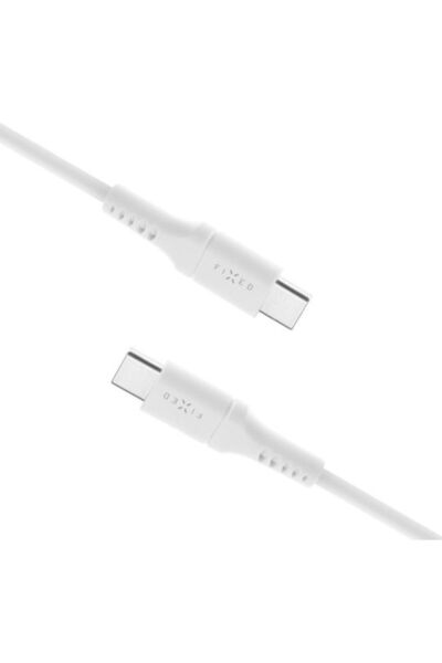 FIXED Cablu USB 2.0 USB-C tată - USB-C 60W PD Alb 2m