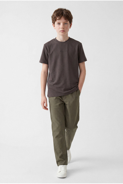 PAULMARK Boy's Elastic Waist Pants Textured Jogger Pants