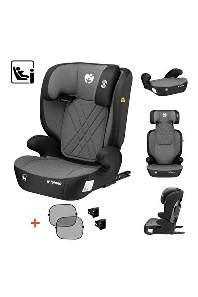 Tulano Детско столче за кола с isofix 2в1 I-Size Joy 45 Сив 100-150 см с подв...