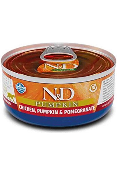 Nd Pumpkin Tahılsız Tavuk Balkabağı ve Narlı Yetişkin Kedi Konservesi 70GR