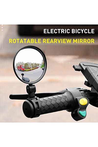 Choice1 Circular 1pc 1pc Electric Scooter Rearview Mirror Rear View 360°Rotat...
