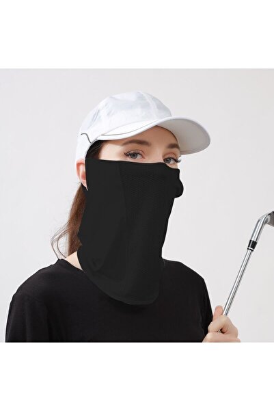 Choice B Summer UV Protection Ice Silk Mask Sun Proof Bib Solid Color Sunscre...