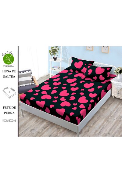 naniland.ro Husă de Pat Finet 2 Persoane 3 Piese cu Elastic 180x200 cm, Model...
