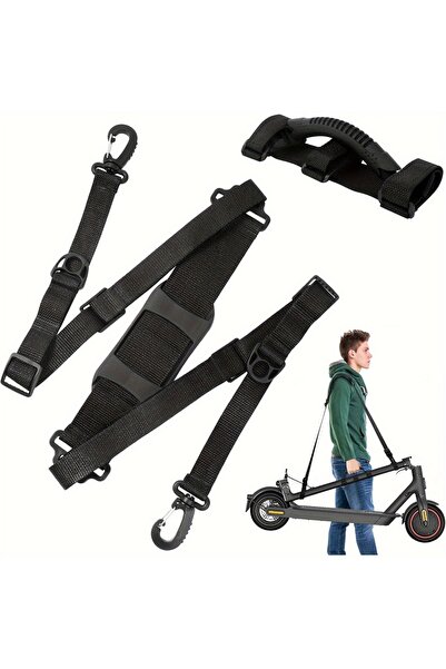 Choice black Shoulder Strap + Wheel Carrying Strap 2-Piece Set, Universal Adj...