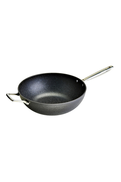 moneta Tigaie wok Moneta, Aluminiu, Antiaderenta, Inductie, Negru, 32 cm