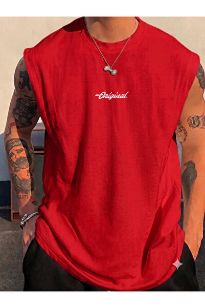 FAVORİST Original Sleeveless Athlete Tshirt Men's Zero Sleeve Unprinted Cloth...