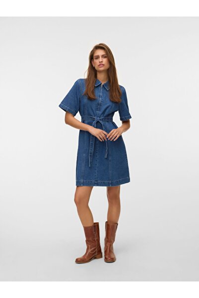 Vero Moda Jeanskleid VMLOUISE Kurzes Kleid