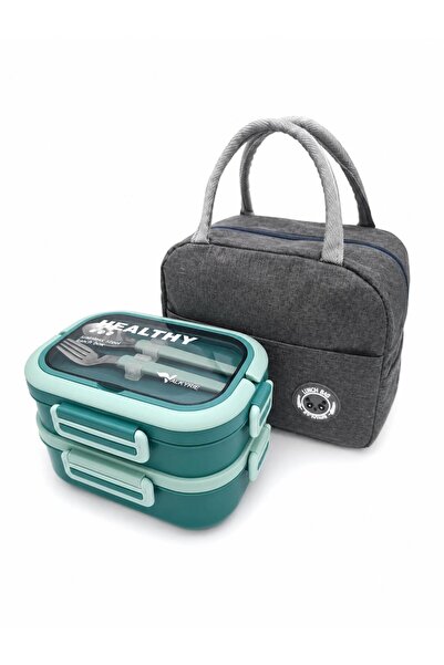 valkyrie 304 Çelik Bölmeli Lunch Box Seti | Termal Çantalı, Bölmeli, Çatal Ka...