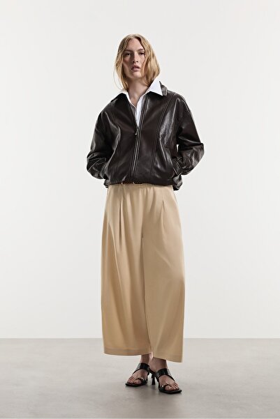 LEFTIES Kemerli barrel pantolon