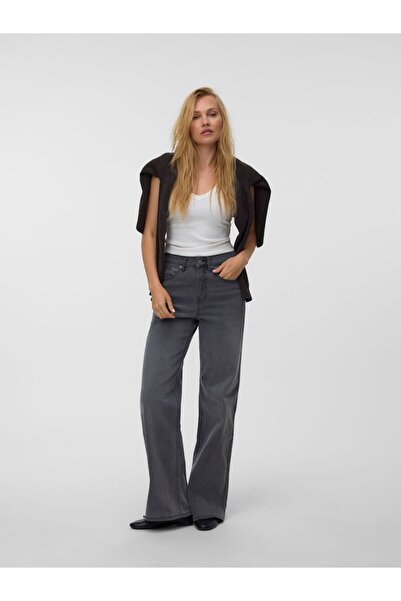 Vero Moda Weit geschnitten VMOLIVIA Hohe Taille Weiter Beinschnitt Jeans