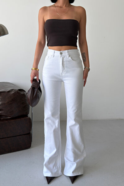 XRAY JEANS Women's High Waist Spanish Leg White Jeans