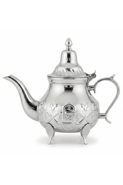 AKDC Afco Silver Stainless Steel Arabic Teapot with Decorative Legs | Ornate ...