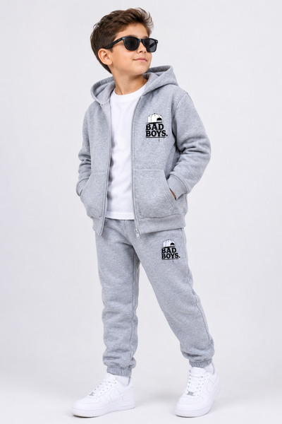 Trendy Merry Store Σετ φόρμας για αγόρια με στάμπα Bad Boys και φερμουάρ